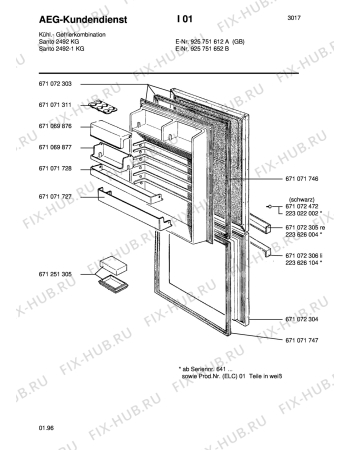 Схема №4 S2492 KG GB с изображением Контейнер для холодильника Aeg 8996710723942